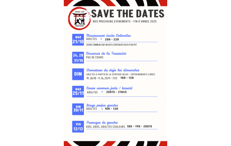 SAVE THE DATES !